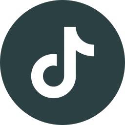 TikTok logo: A white musical note design on a dark, circular background, as distinctive as a veterinarian's emblem in the world of pet care.